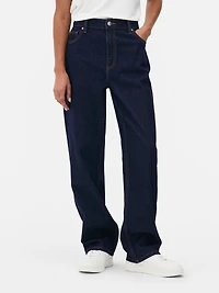 Women's Indigo The Edit High-Waisted Straight Leg Jeans