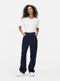 Women's Indigo The Edit High-Waisted Straight Leg Jeans