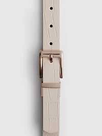 Reversible Belt With Metallic Buckle