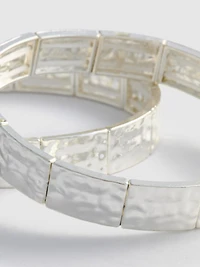 2pk Square Link Bracelets