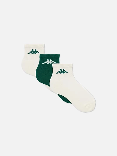 3pk Kappa Mixed Quarter Crew Socks