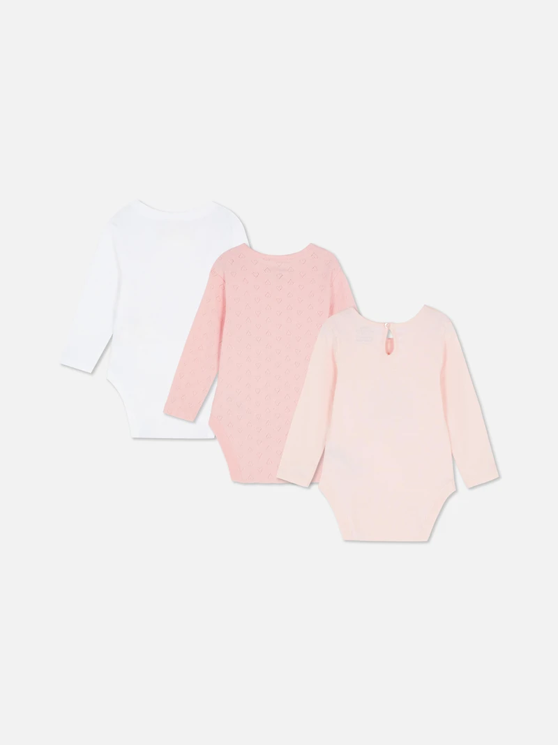 0-18mths | 3pk Disney Princesses Long Sleeve Newborn Bodysuits