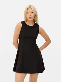 Crepe Mini Shift Dress