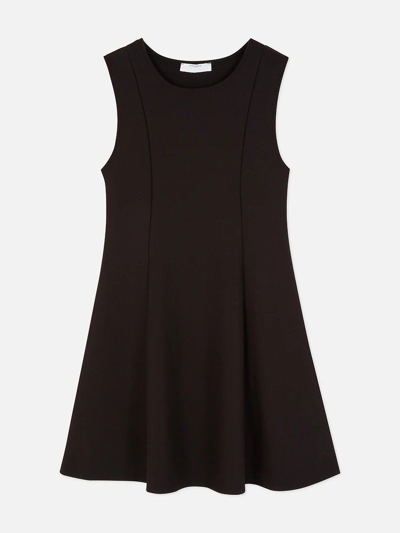 Crepe Mini Shift Dress