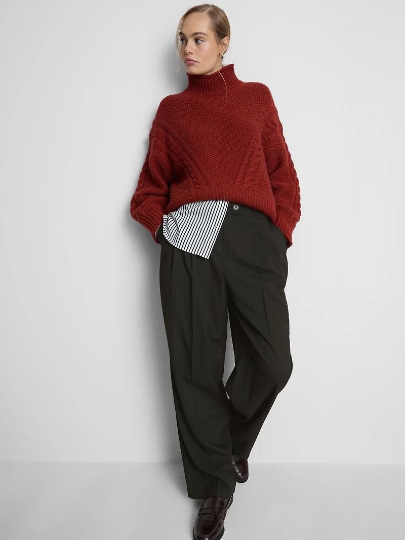 The Edit Relaxed Pleated Pants
