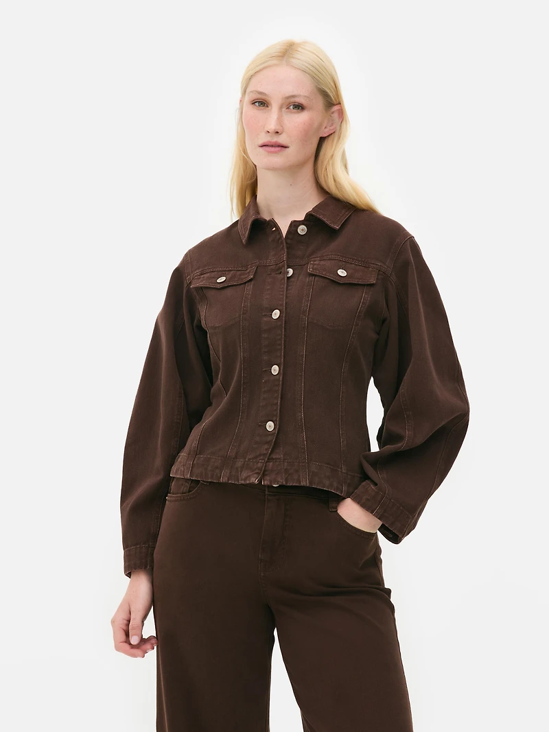 Cinched Denim Jacket