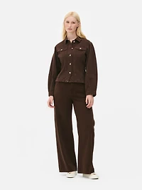 Cinched Denim Jacket