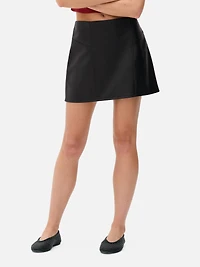 Faux Leather Mini Skirt