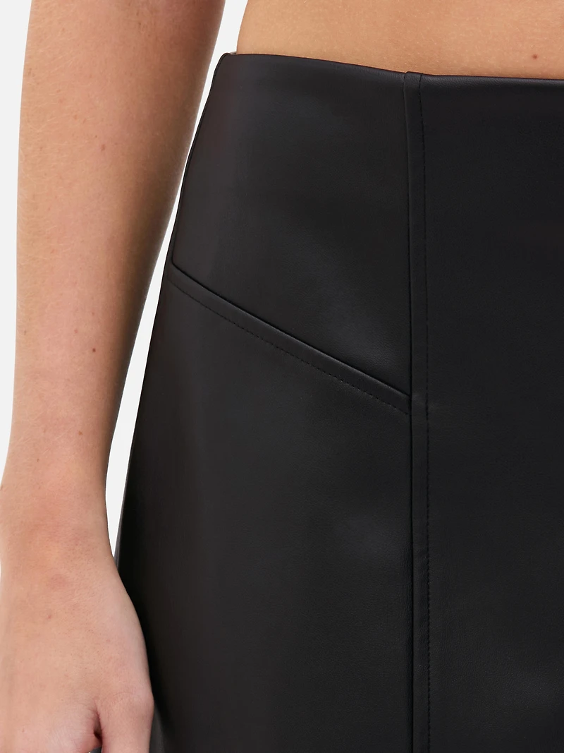 Faux Leather Mini Skirt