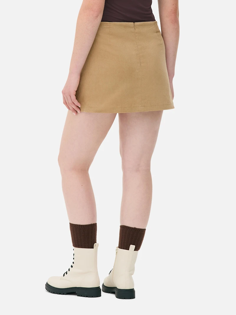 Cotton Cord Mini Skirt