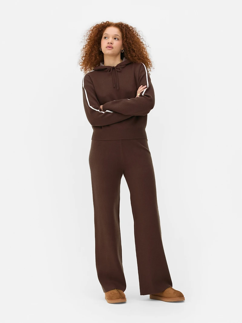 Side Stripe Drawstring Hoodie