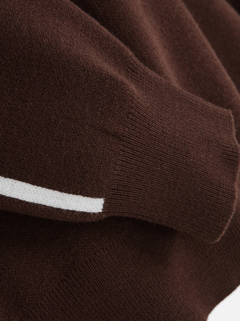 Side Stripe Drawstring Hoodie