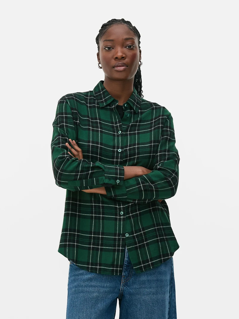 Women's Green Classic Check Shirt