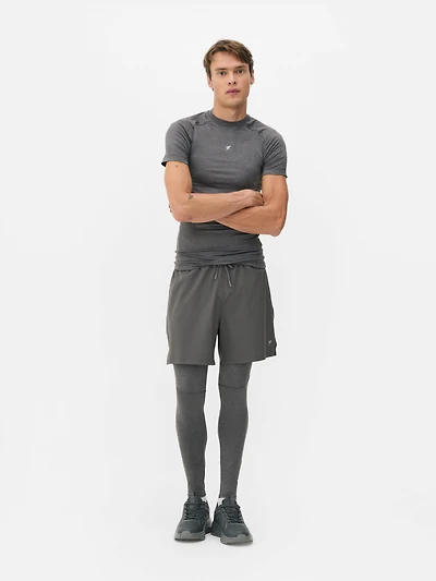 Men's Gray Short-Sleeve Performance T-Shirt