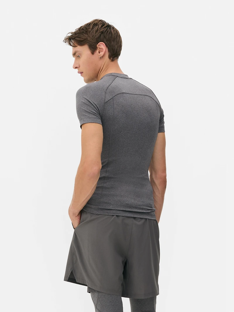 Men's Gray Short-Sleeve Performance T-Shirt