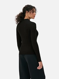 Ribbed Turtleneck Sweater