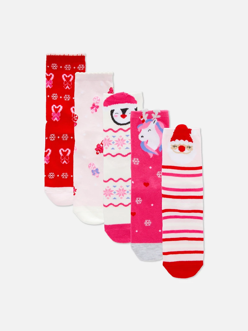 5-Pack Christmas Ankle Socks