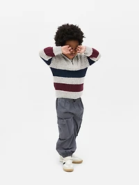 1.5-8yrs | Quarter-Zip Funnel Neck Sweater