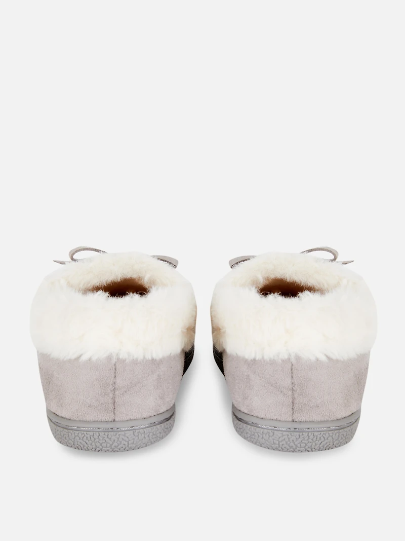 Faux Fur Apron Moccasin
