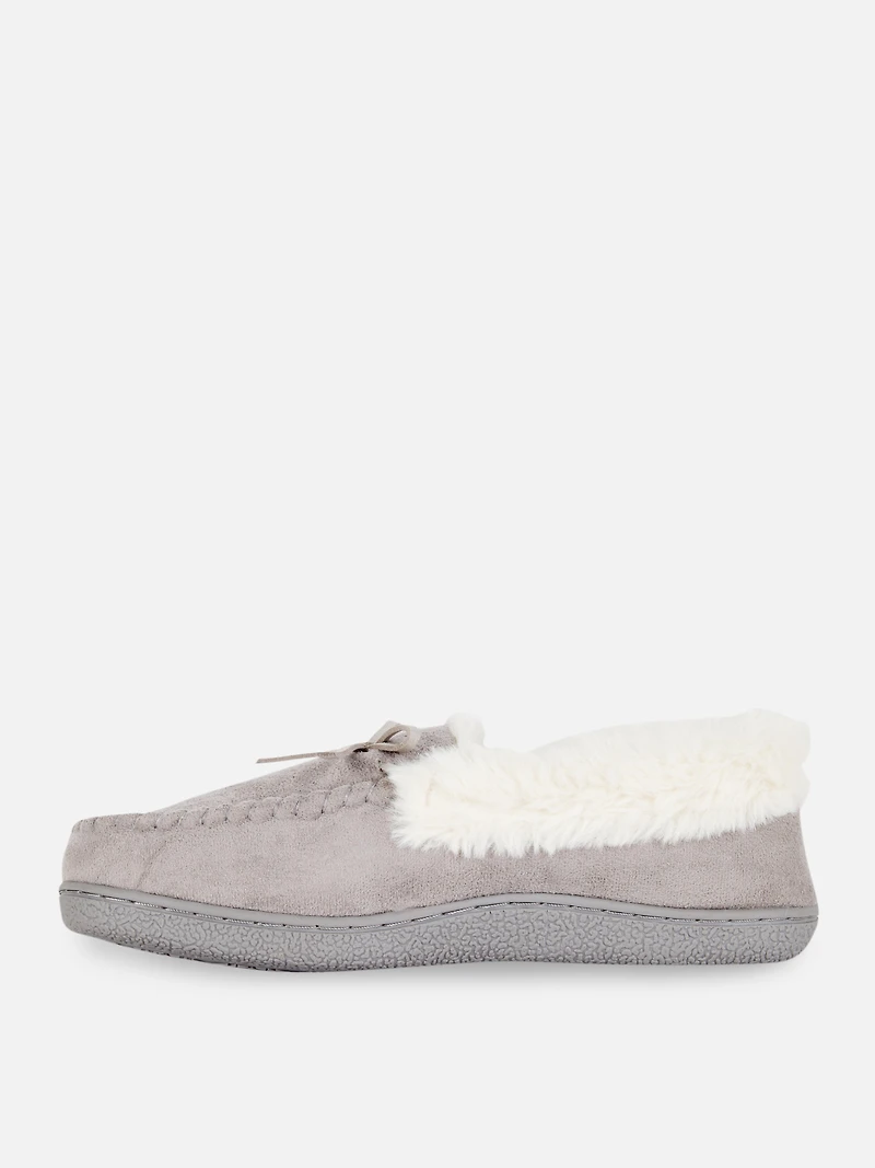 Faux Fur Apron Moccasin