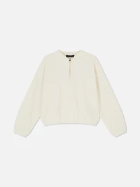 7-15yrs | Half-Zip Fleece Sweatshirt