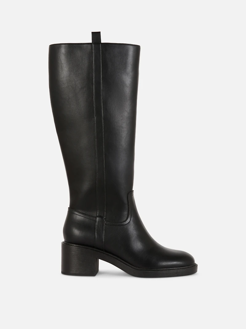 Rita Ora Faux Leather Knee High Boots