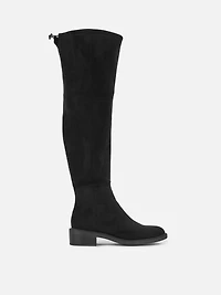Over The Knee Flat Heel Boots