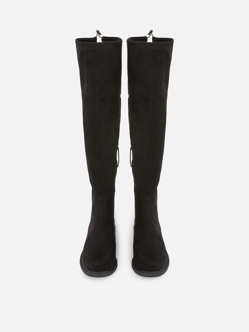 Over The Knee Flat Heel Boots