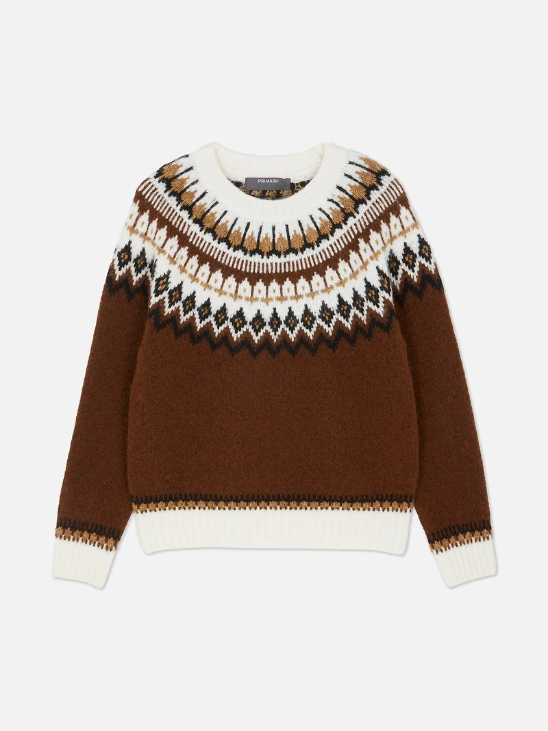 Paula Echevarría Knitted Fair Isle Sweater