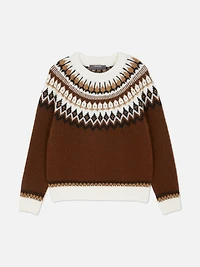 Paula Echevarría Knitted Fair Isle Sweater