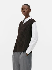 Cable Knit 2 in 1 Vest