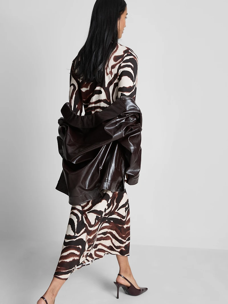 Zebra Maxi Column Dress