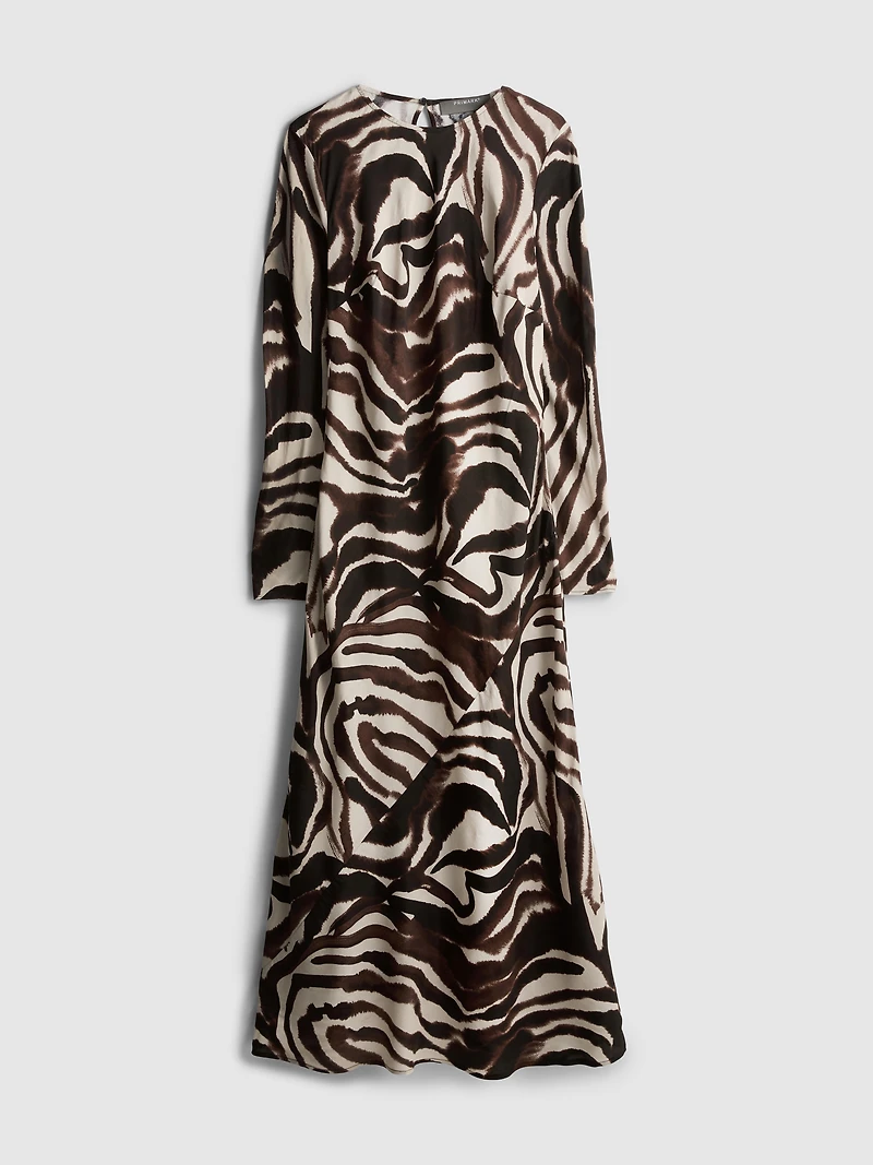 Zebra Maxi Column Dress