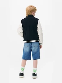 7-15yrs | Corduroy Varsity Jacket