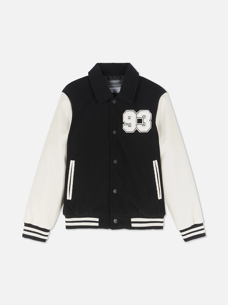 7-15yrs | Corduroy Varsity Jacket