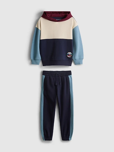 1.5-8yrs | Colorblock Hoodie and Joggers Set
