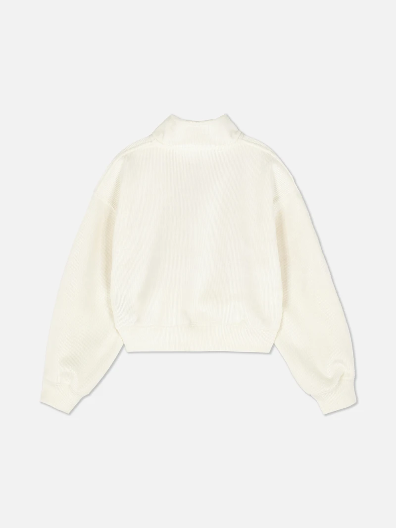 7-15yrs | Ribbed Funnel Neck Sweatshirt