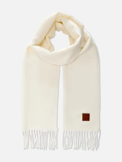 Fringed Tassel Initial Scarf