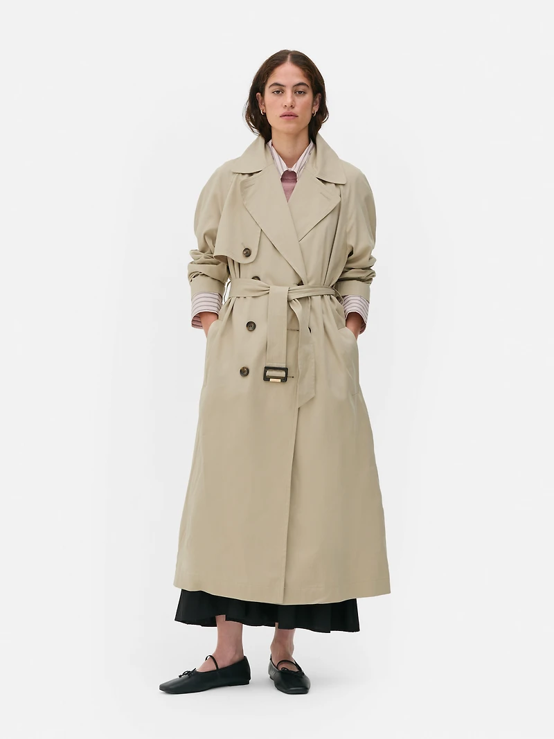 The Edit Belted Trench Coat