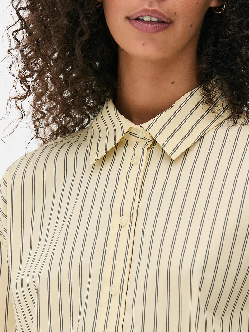 The Edit Striped Poplin Shirt