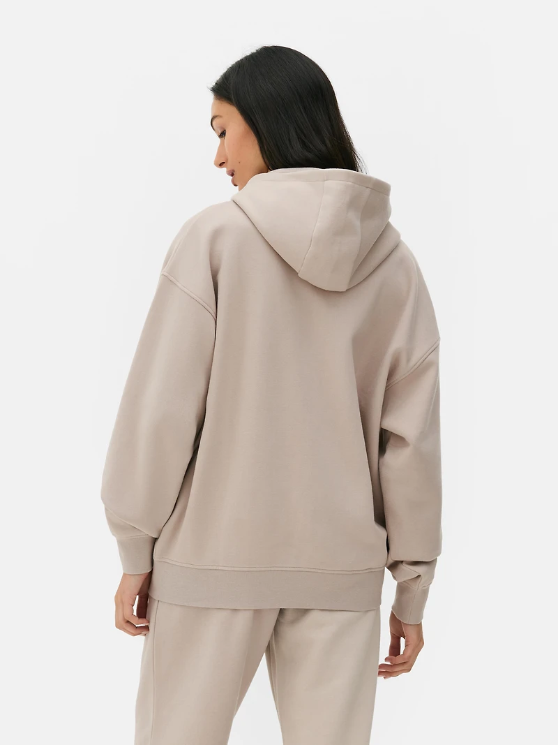 Relaxed Zip Through Hoodie