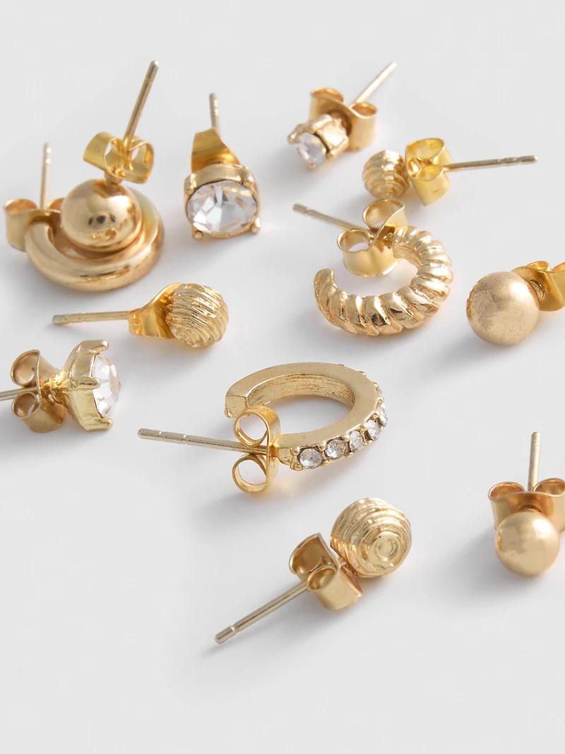 12pk Stud And Hoop Earrings