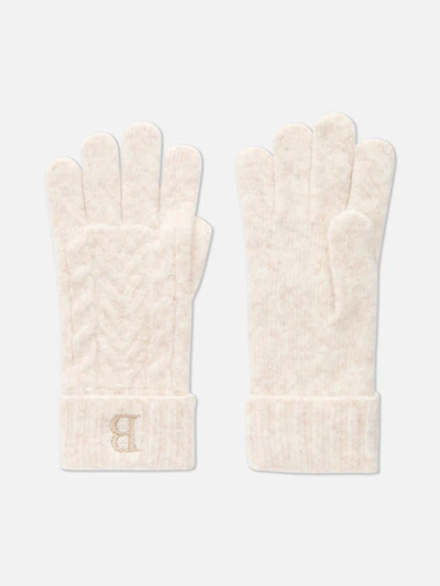 Rita Ora Cable Knit Initial Gloves