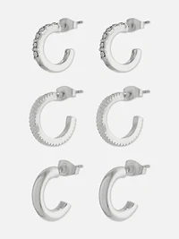 3-Pack Mini Hoop Earrings