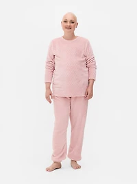 Breast Cancer Awareness Plush Pajama Set
