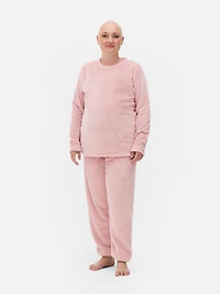 Breast Cancer Awareness Plush Pajama Set