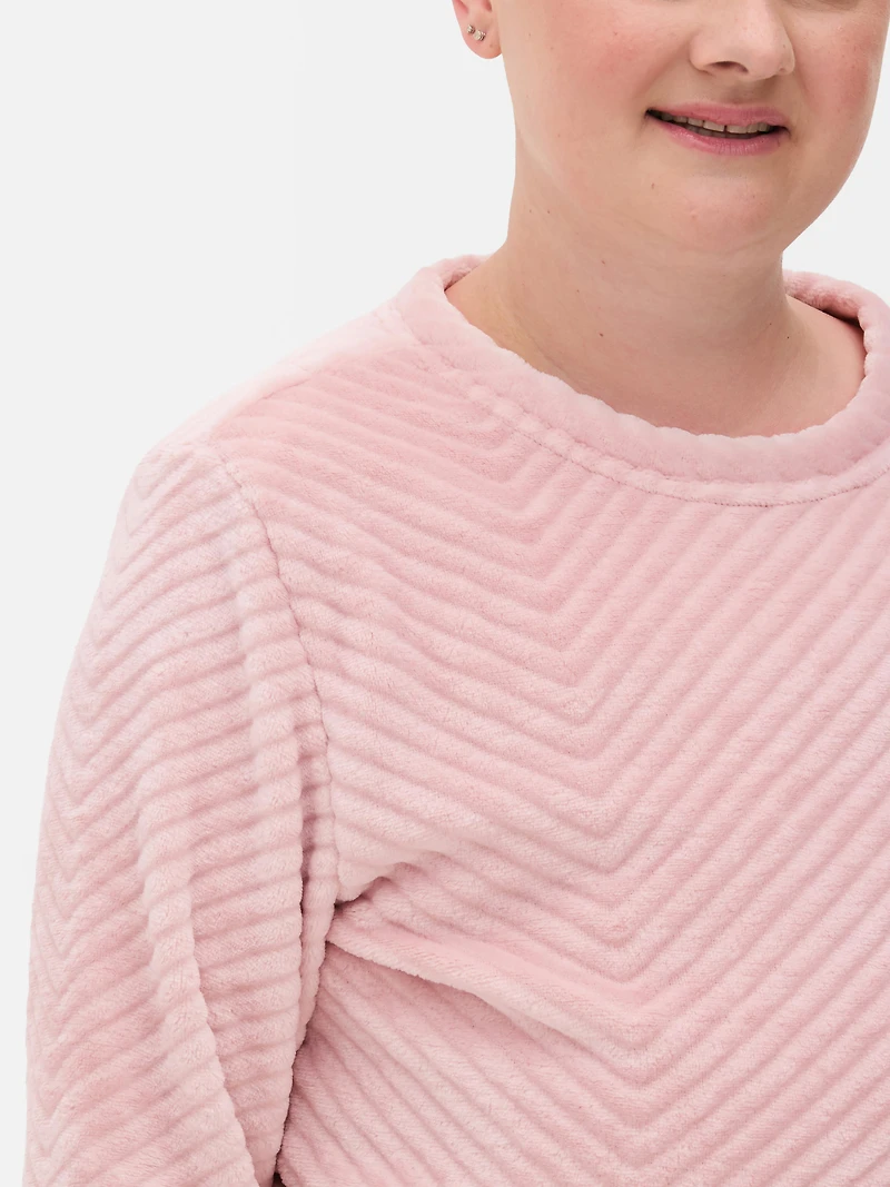 Breast Cancer Awareness Plush Pajama Set