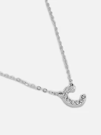 Rhinestone Initial Necklace