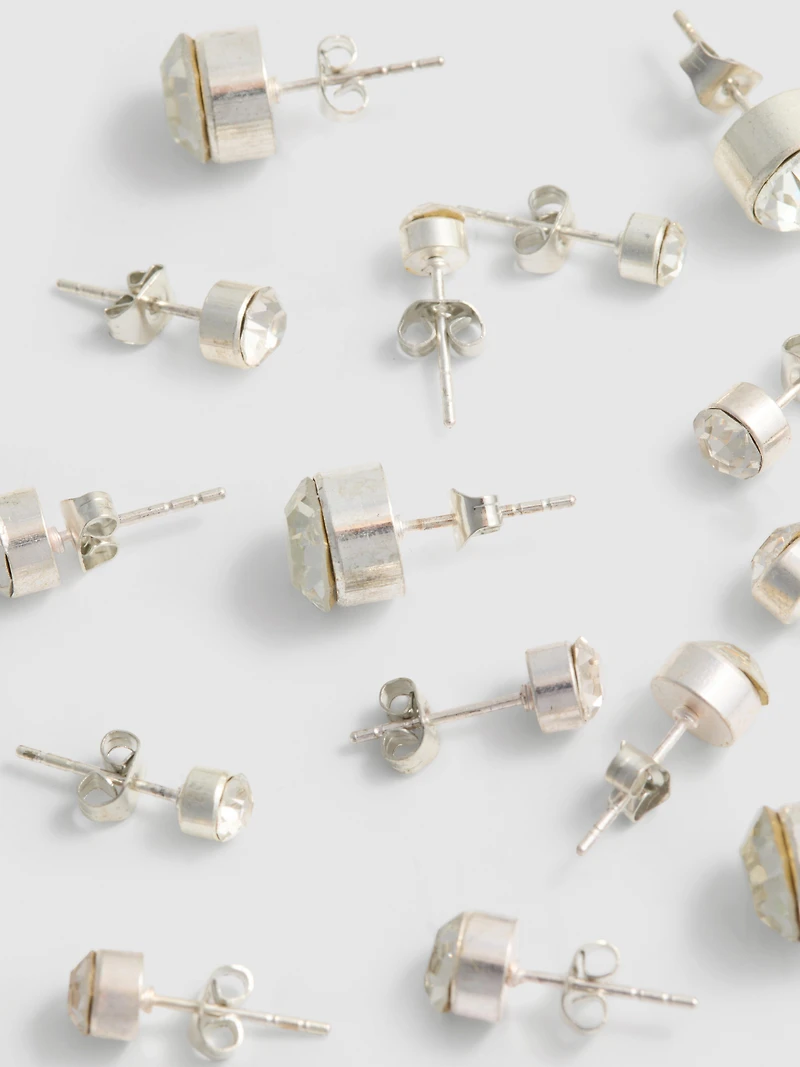 5pk Gem Stud Earrings