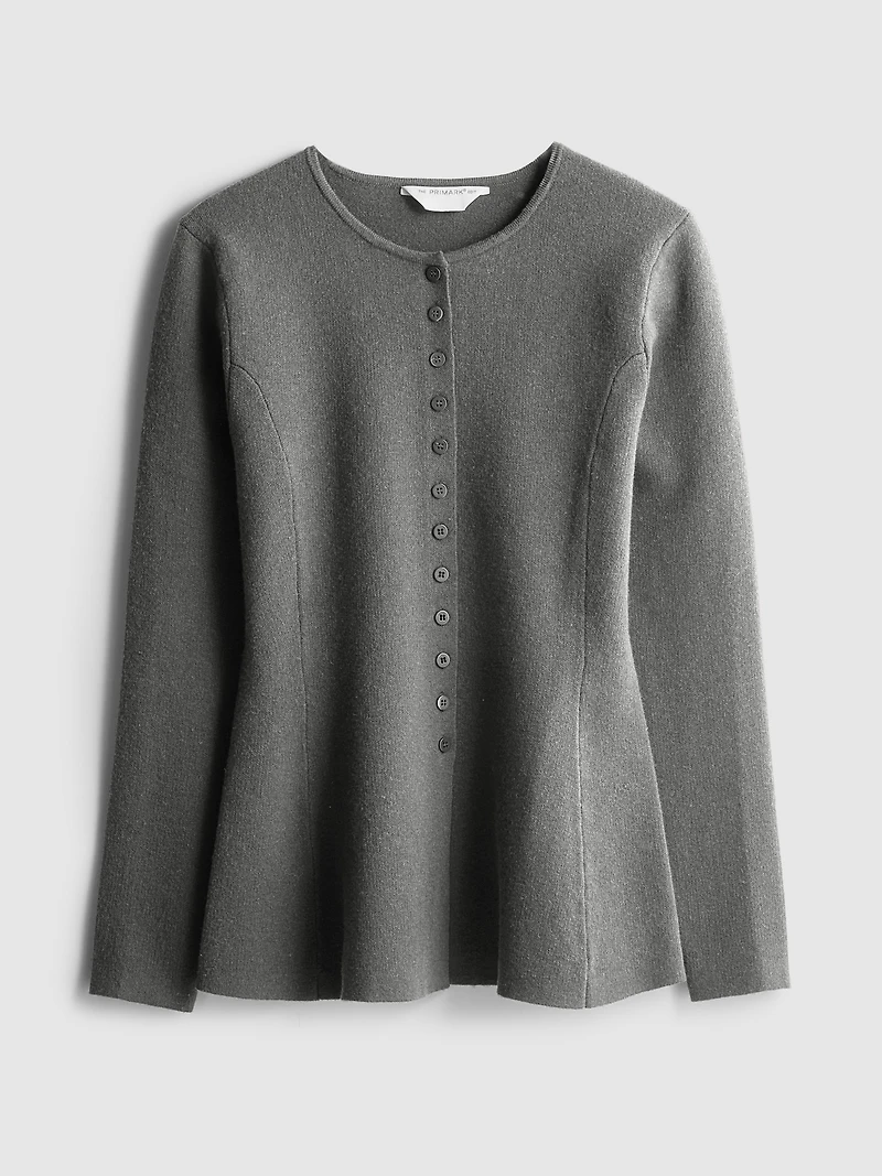 The Edit Peplum Cardigan